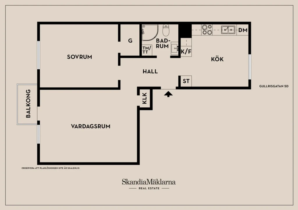 Planritning, Gullrisgatan 5D