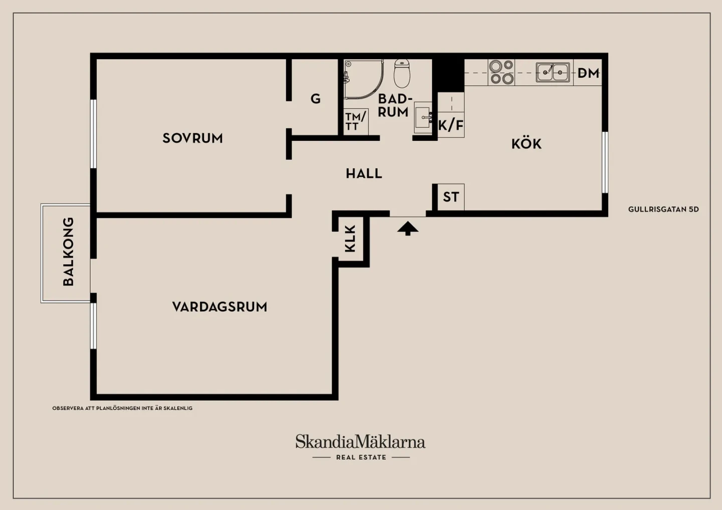 Planritning, Gullrisgatan 5D
